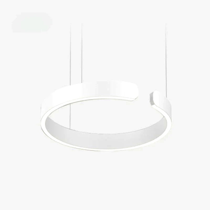 Suspension Cercles LED Anneaux Métal, Design Contemporain