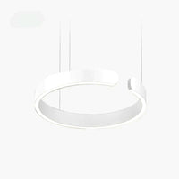 Suspension Cercles LED Anneaux Métal, Design Contemporain