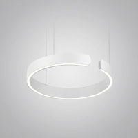 Suspension Cercles LED Anneaux Métal, Design Contemporain
