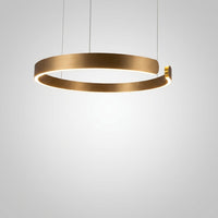 Suspension Cercles LED Anneaux Métal, Design Contemporain