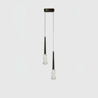 Suspension Cristal Moderne Monture Dorée, Reflets Précieux Élégants