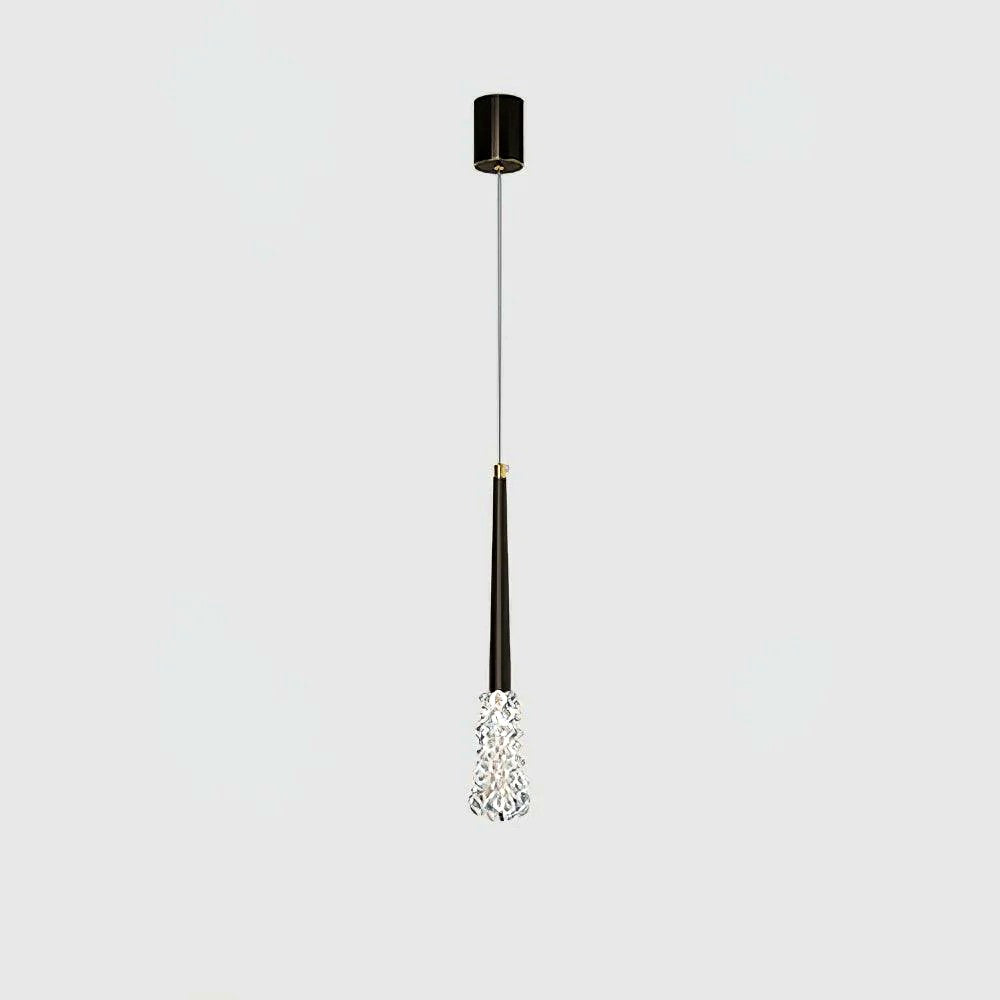 Suspension Cristal Moderne Monture Dorée, Reflets Précieux Élégants