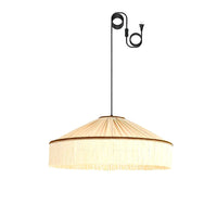 Suspension Franges Tissu Vintage Élégante, Mouvement Textile Doux