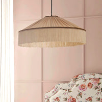Suspension Franges Tissu Vintage Élégante, Mouvement Textile Doux