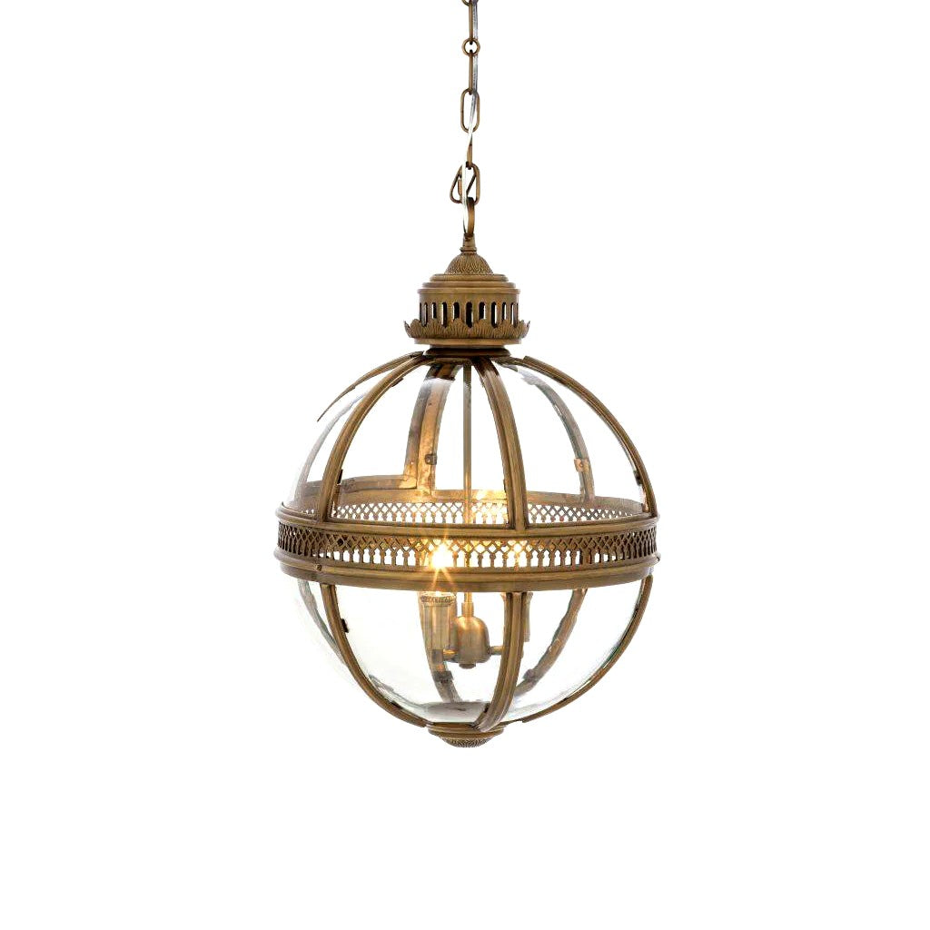 Suspension Industrielle Trois Têtes Métal Verre, Style Atelier Ancien