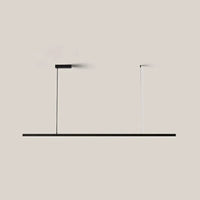 Suspension LED Linéaire Minimaliste, Métal Acrylique Profil Fin