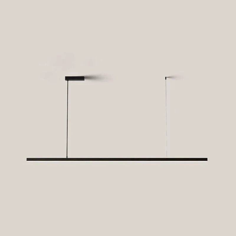 Suspension LED Linéaire Minimaliste, Métal Acrylique Profil Fin Image