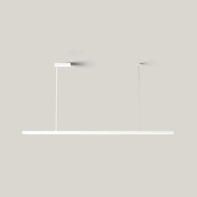 Suspension LED Linéaire Minimaliste, Métal Acrylique Profil Fin