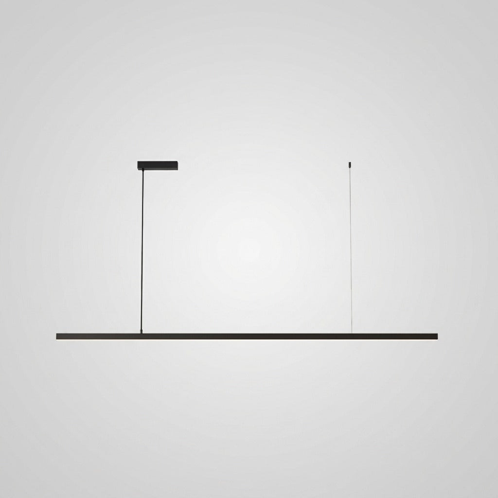 Suspension LED Linéaire Minimaliste, Métal Acrylique Profil Fin
