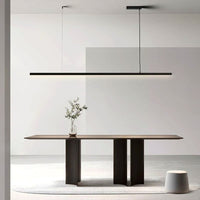 Suspension LED Linéaire Minimaliste, Métal Acrylique Profil Fin