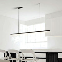 Suspension LED Linéaire Minimaliste, Métal Acrylique Profil Fin
