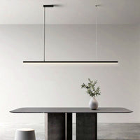 Suspension LED Linéaire Minimaliste, Métal Acrylique Profil Fin