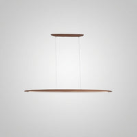 Suspension Linéaire Bois Minimaliste, Design Moderne Chaleureux, Salle