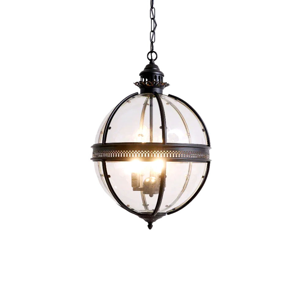 Suspension Rétro Verre Travaillé Élégante, Charme d'Époque Intemporel