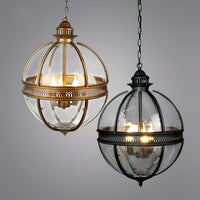 Suspension Rétro Verre Travaillé Élégante, Charme d'Époque Intemporel
