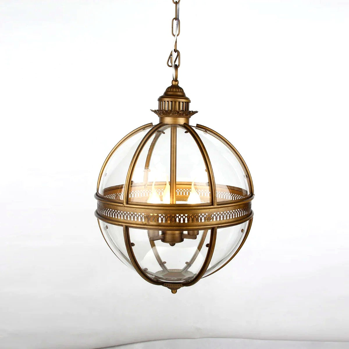 Suspension Rétro Verre Travaillé Élégante, Charme d'Époque Intemporel