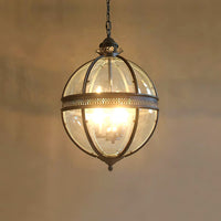 Suspension Rétro Verre Travaillé Élégante, Charme d'Époque Intemporel