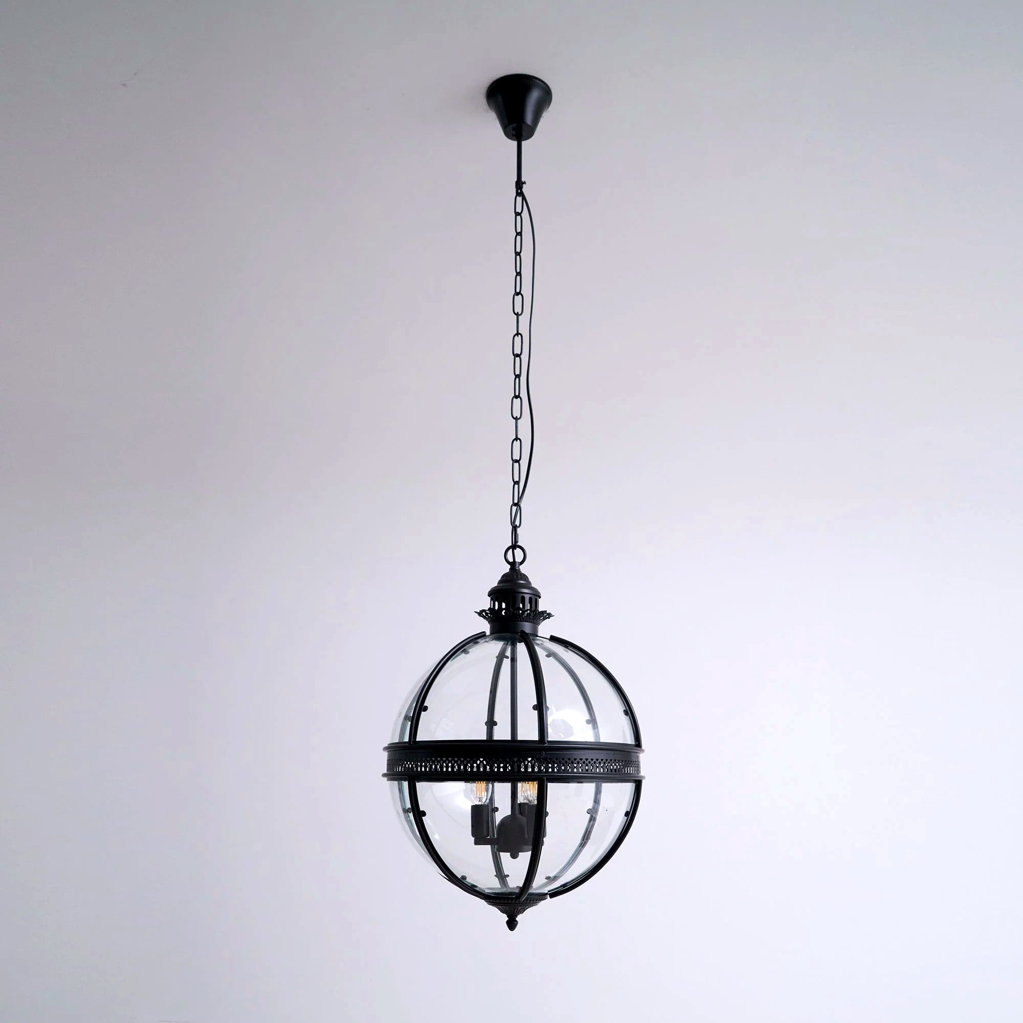 Suspension Rétro Verre Travaillé Élégante, Charme d'Époque Intemporel