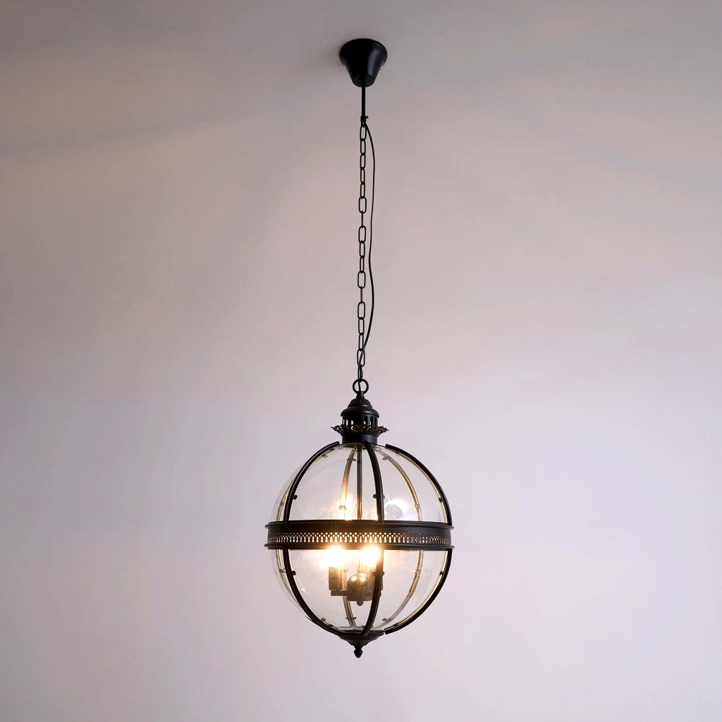 Suspension Rétro Verre Travaillé Élégante, Charme d'Époque Intemporel