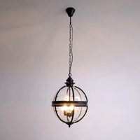 Suspension Rétro Verre Travaillé Élégante, Charme d'Époque Intemporel