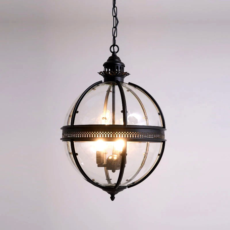 Suspension Rétro Verre Travaillé Élégante, Charme d'Époque Intemporel