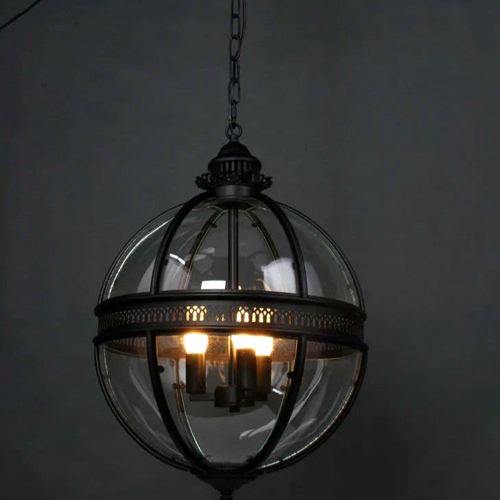 Suspension Rétro Verre Travaillé Élégante, Charme d'Époque Intemporel