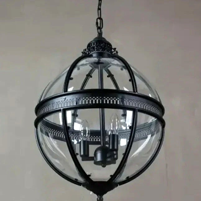 Suspension Rétro Verre Travaillé Élégante, Charme d'Époque Intemporel