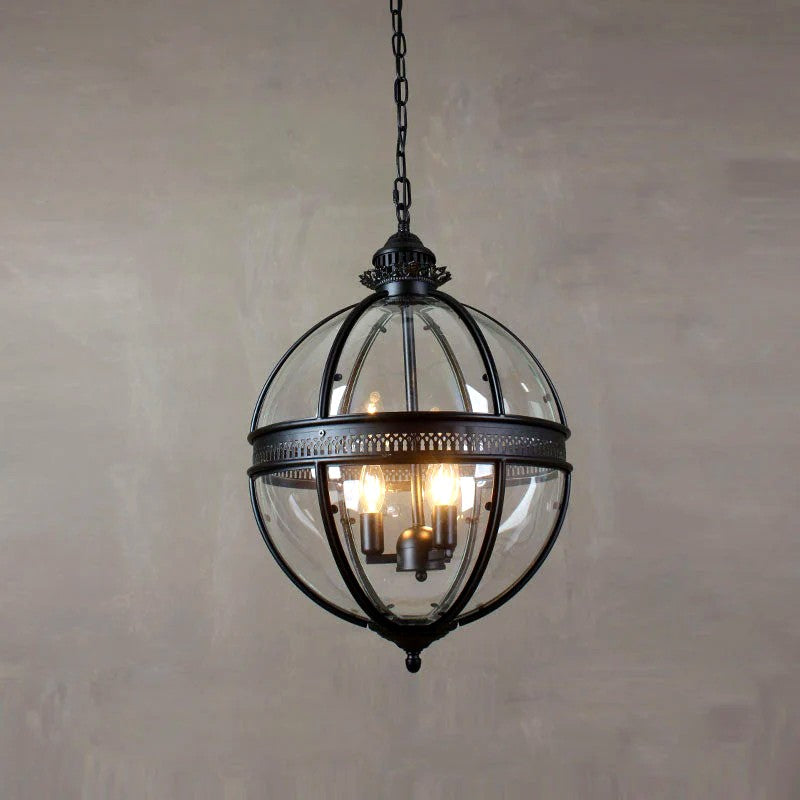 Suspension Rétro Verre Travaillé Élégante, Charme d'Époque Intemporel